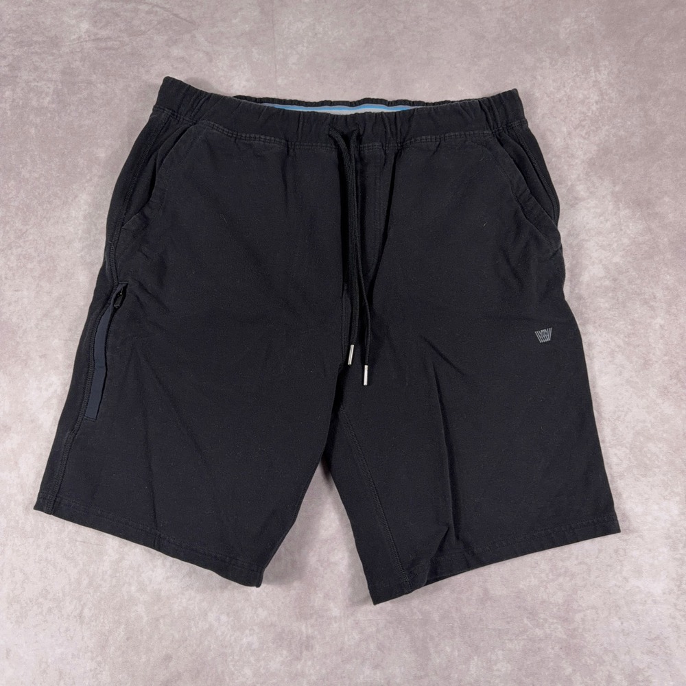 Mack Weldon Ace Sweatshort French Terry Cotton Spandex Size Large Black Mens